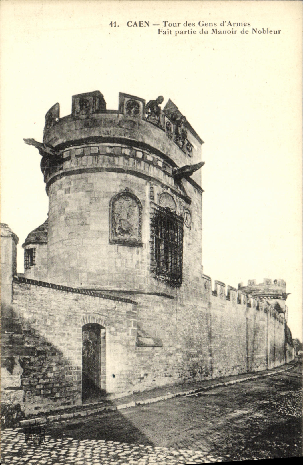 VINTAGE POSTCARD Caen Tour of People D Armes Belongs to the Manor of Nobleur