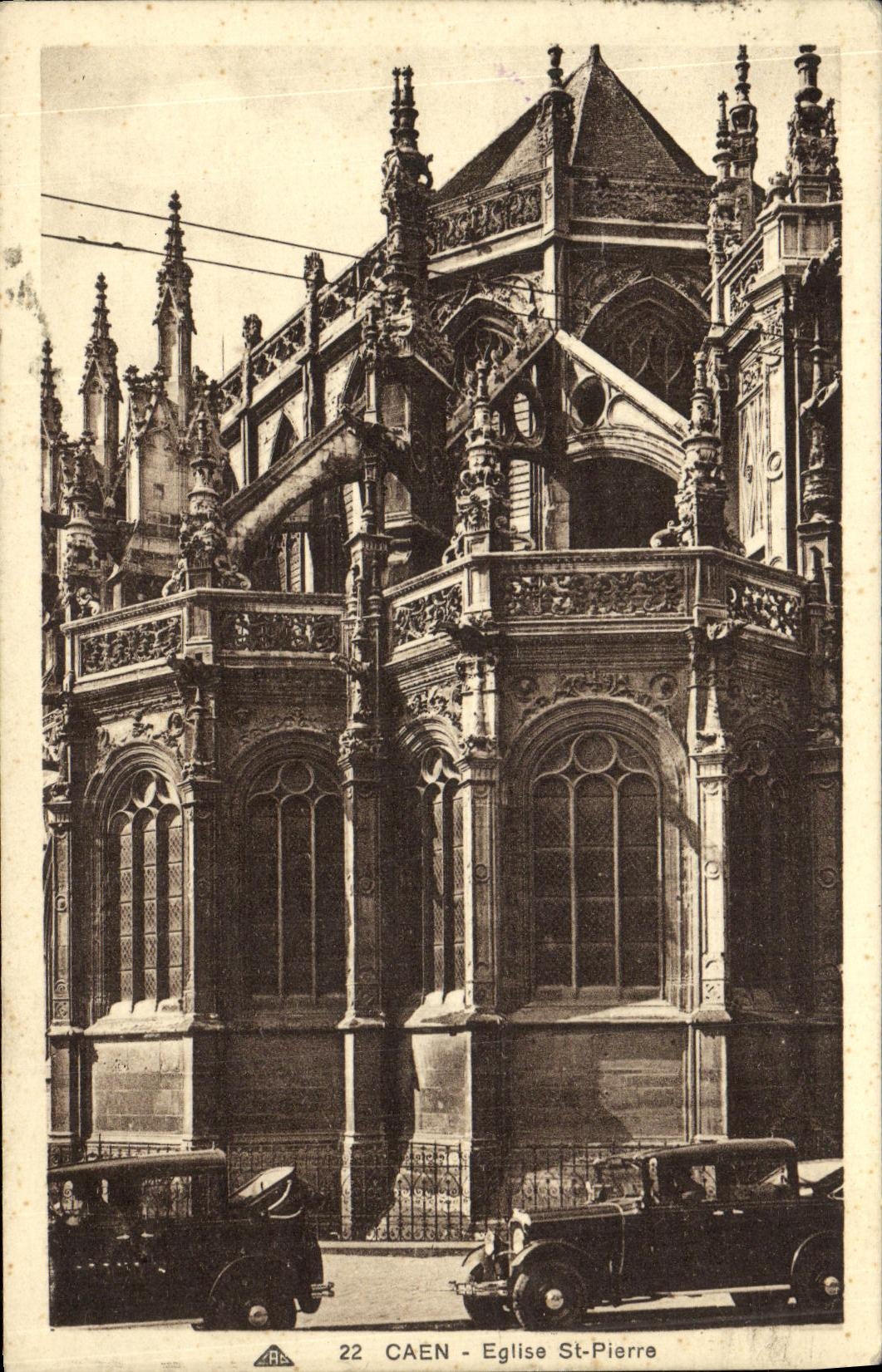 CPA Caen Eglise St Pierre 