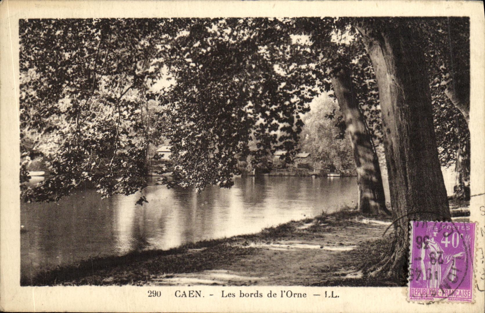 POSTAL Caen de la VENDIMIA que los bordes de L adornan