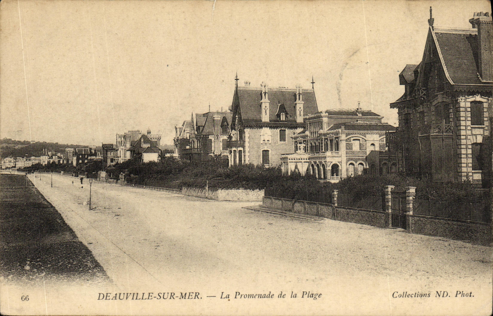 VINTAGE POSTCARD Deauville On Sea the Walk of the Beach