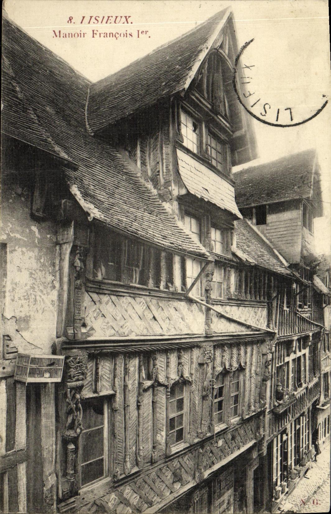 VINTAGE POSTCARD Lisieux Francois Manor 1st