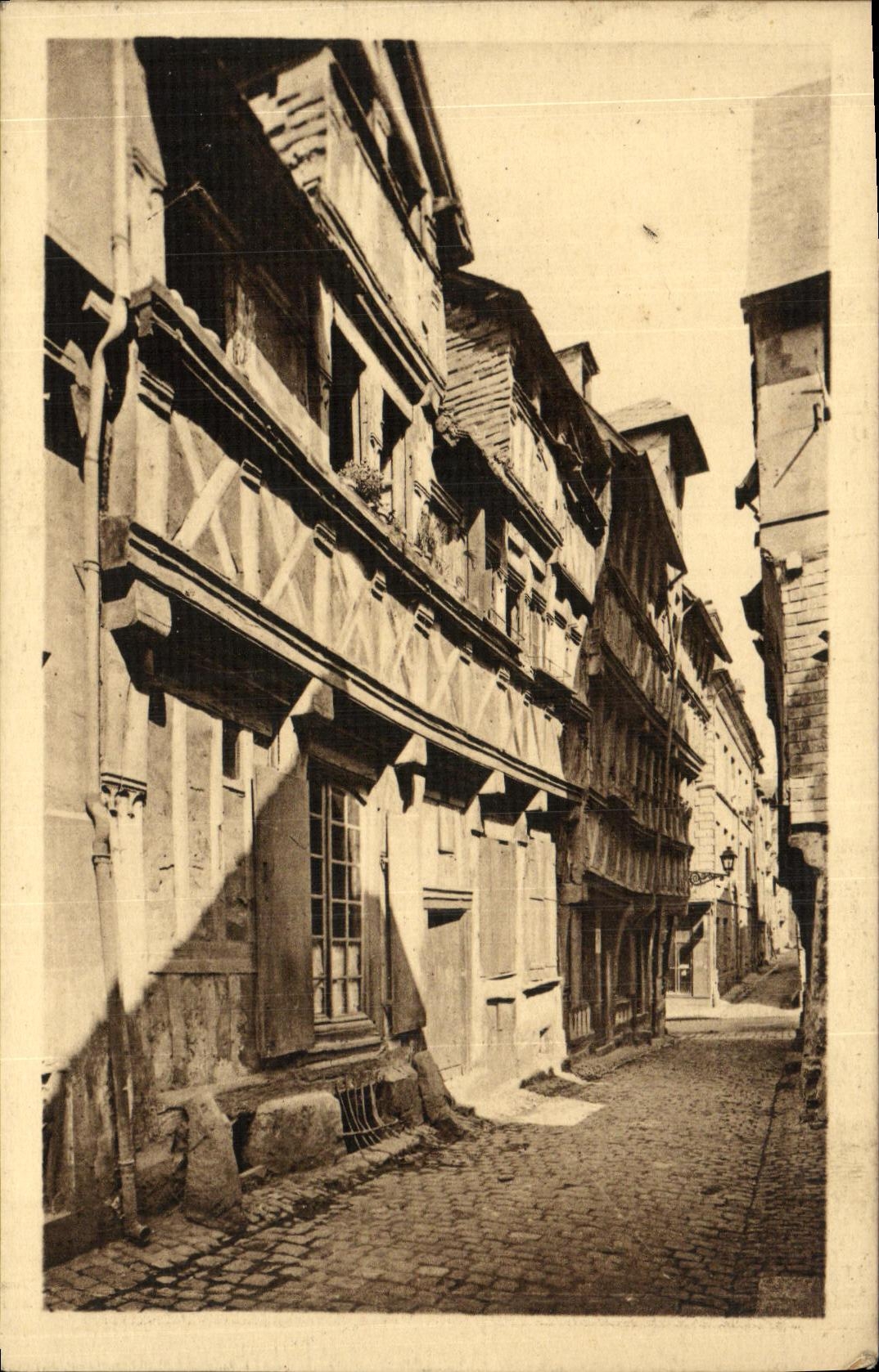 VINTAGE POSTCARD Lisieux Old Manor Street of Peace
