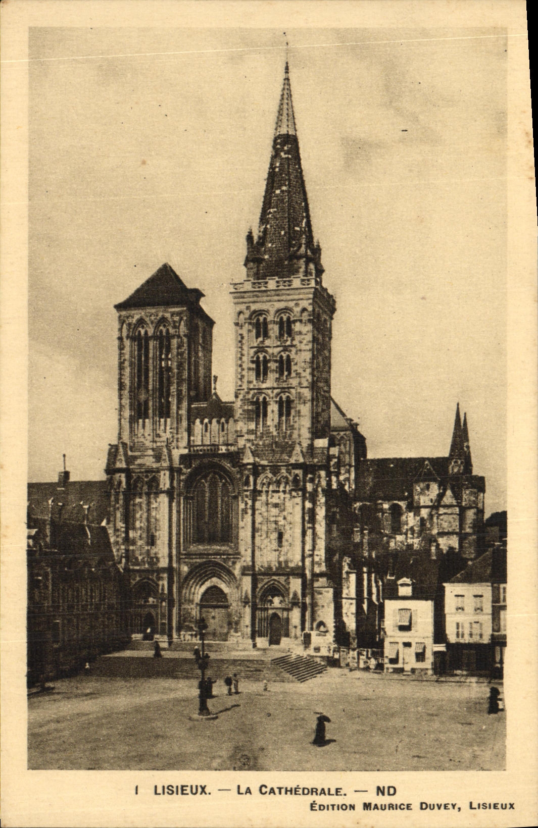 VINTAGE POSTCARD Lisieux the Cathedral