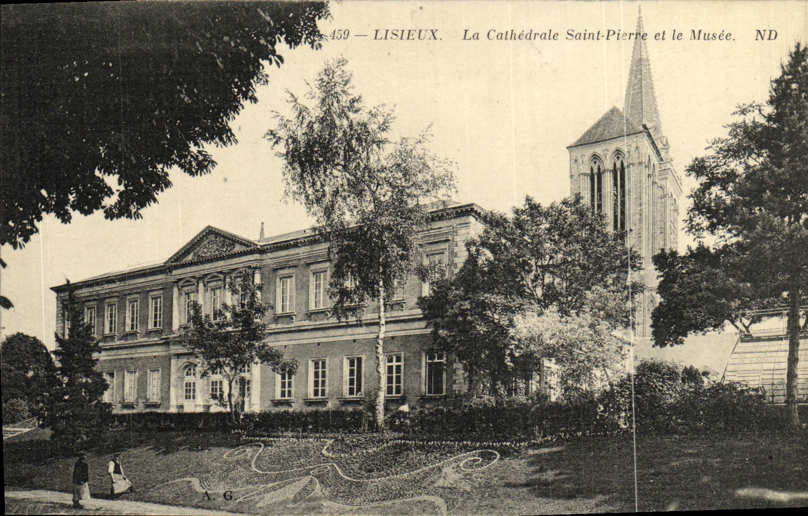 VINTAGE POSTCARD Lisieux the Cathedral Saint Pierre and the Museum