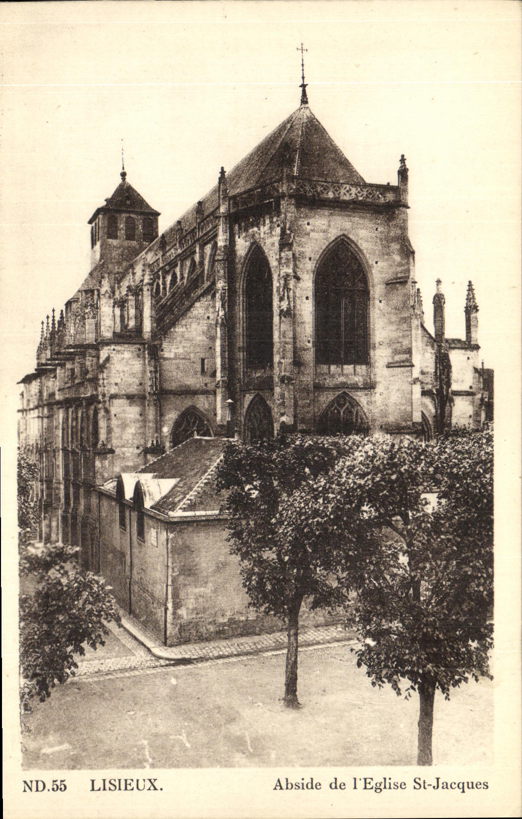VINTAGE POSTCARD Lisieux Apse of L Church St Jacques