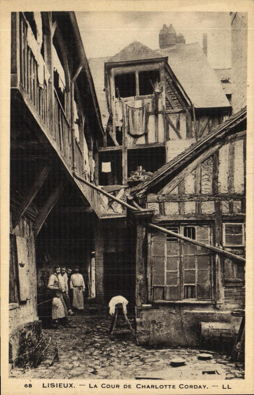 Corte de Lisieux de la POSTAL de la VENDIMIA de Charlotte Corday