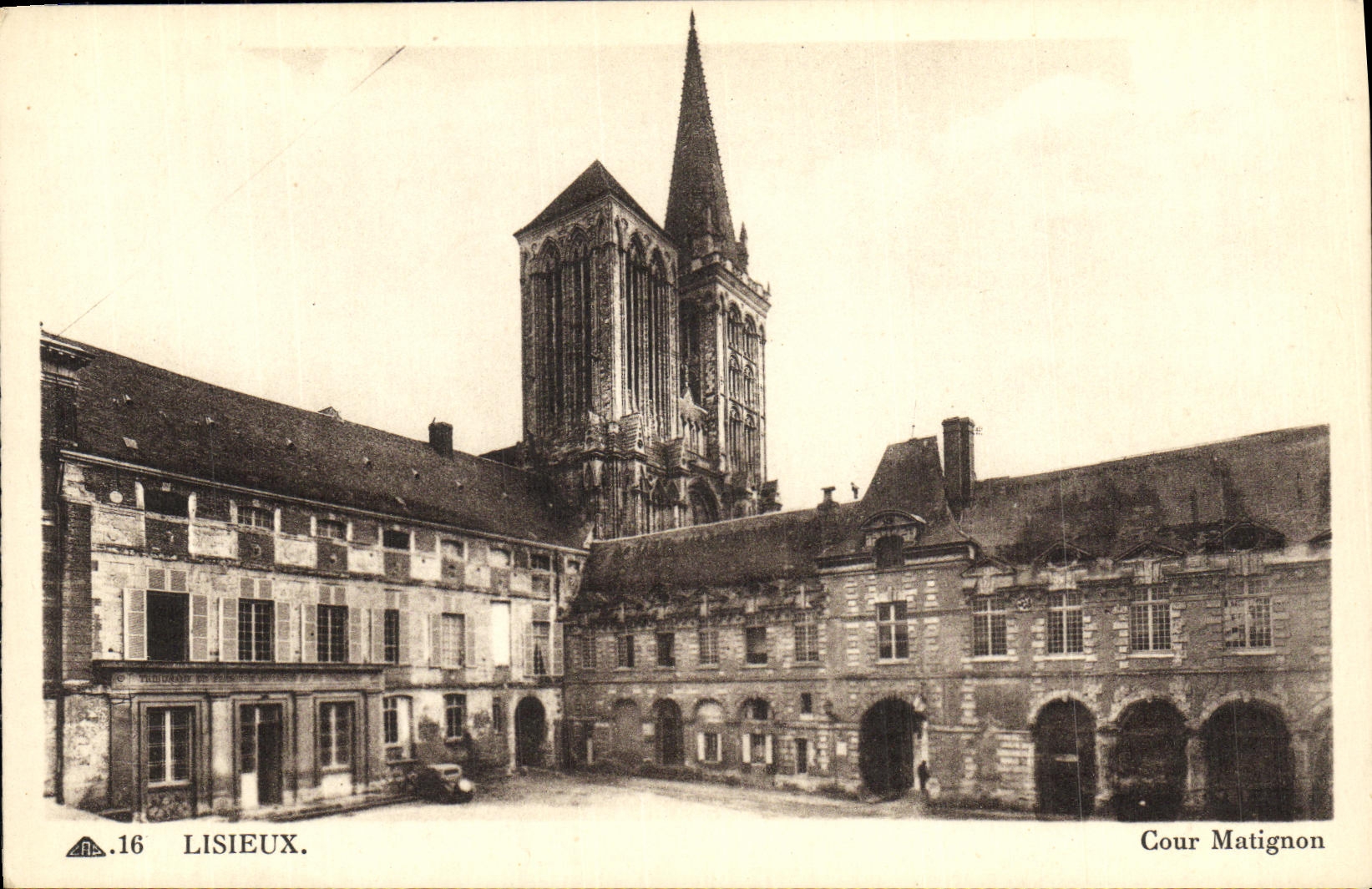 VINTAGE POSTCARD Lisieux Matignon Court