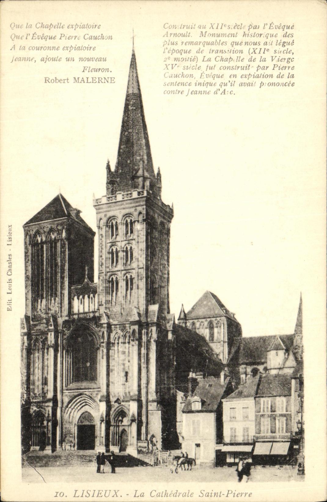 VINTAGE POSTCARD Lisieux the Cathedral Saint Pierre