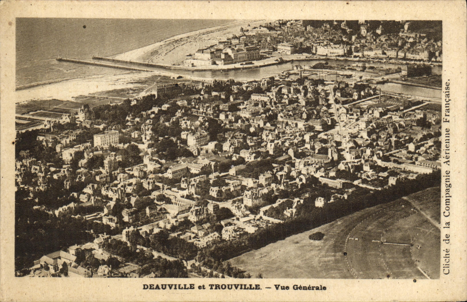 VINTAGE POSTCARD Deauville And Trouville View