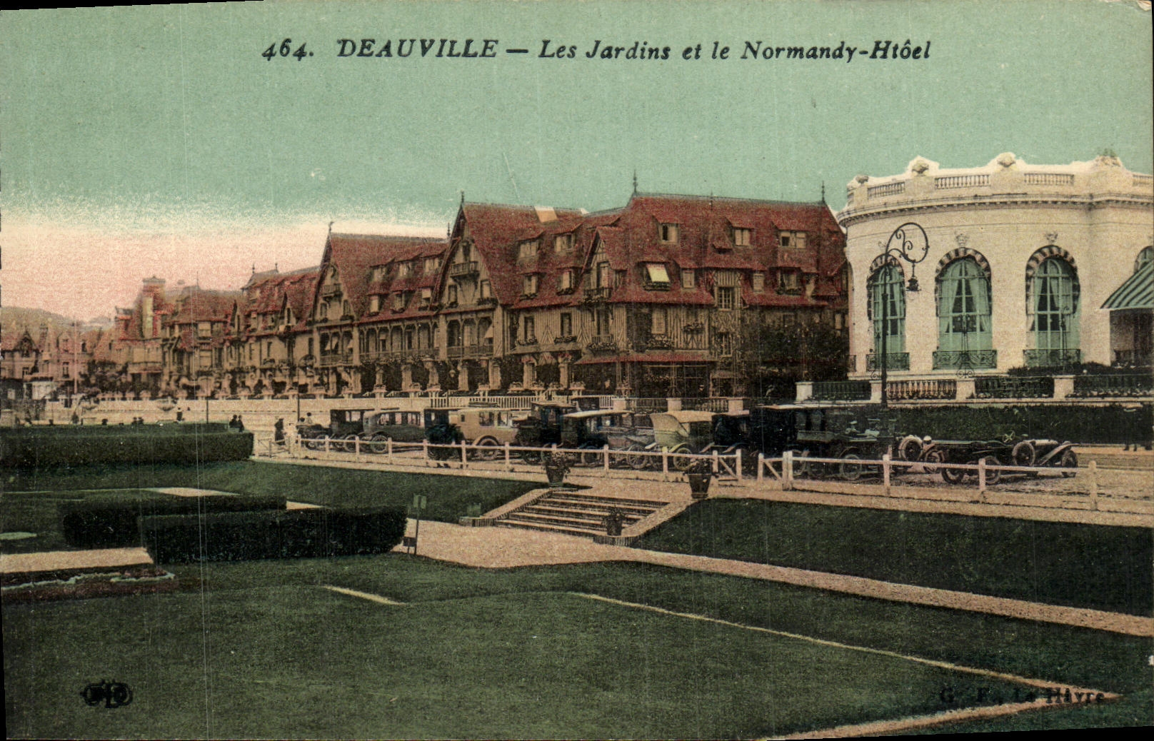 CPA Deauville Les Jardins et Le Normandy Hotel