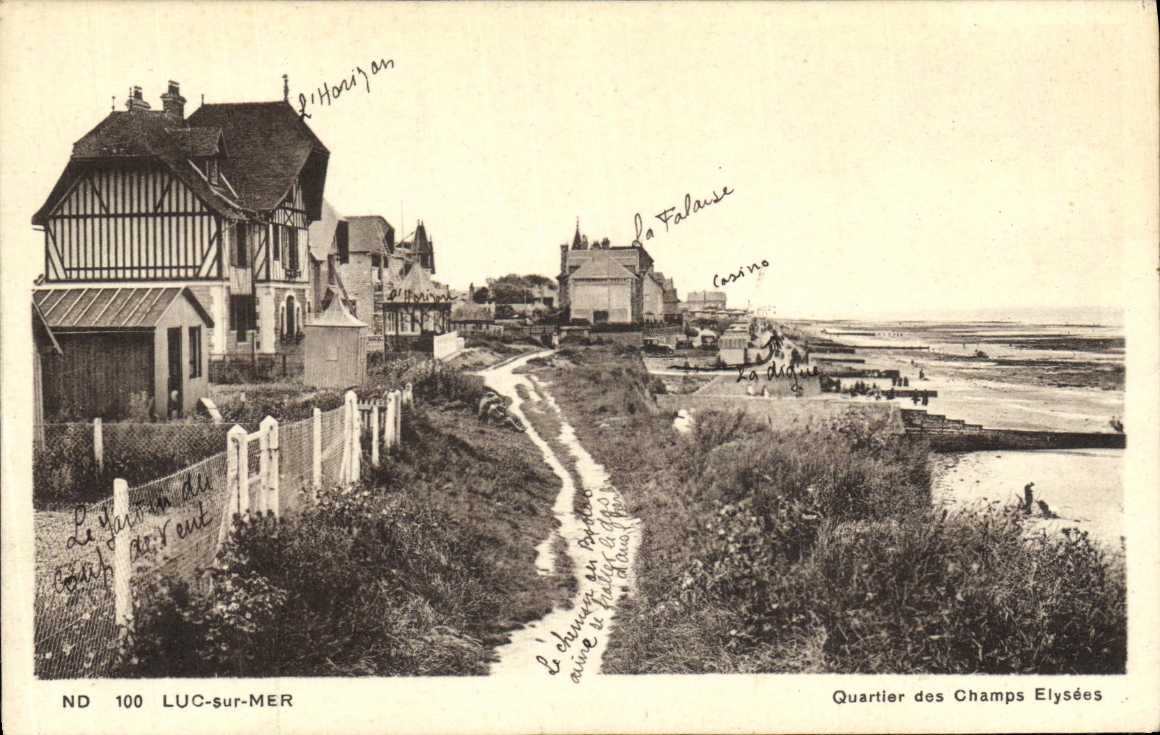 POSTAL Lucas de la VENDIMIA en el districto del mar del Champs Elysees