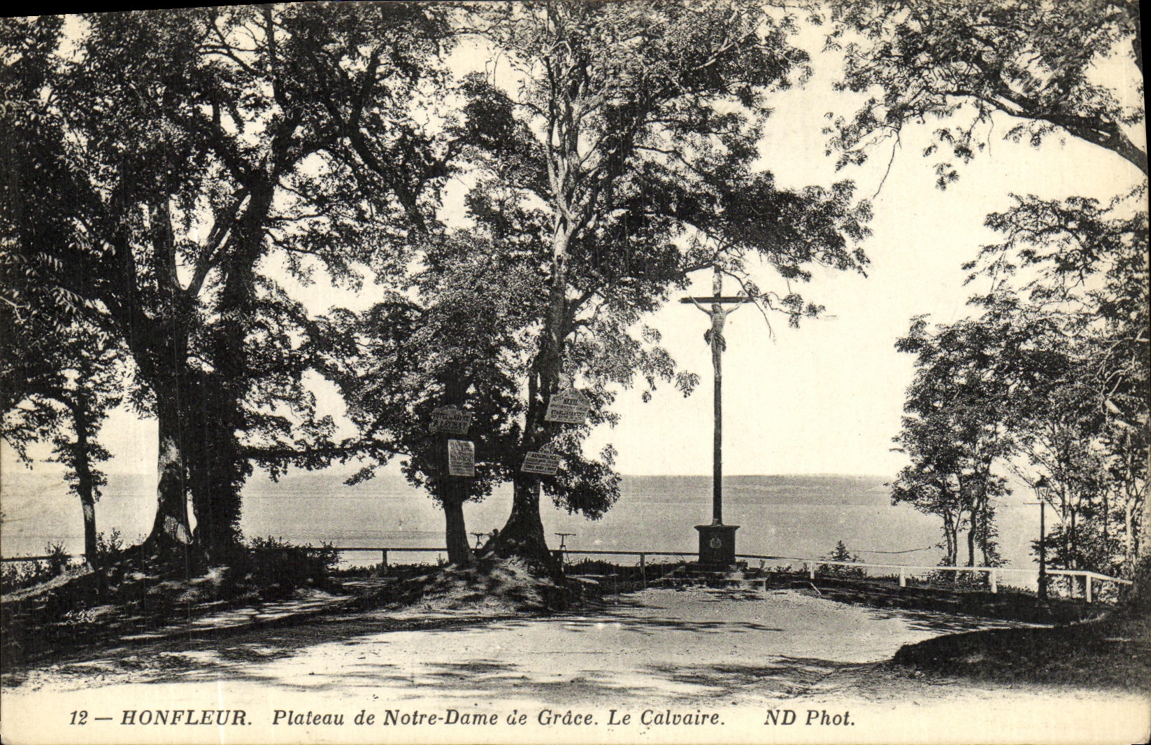 VINTAGE POSTCARD Honfleur Plate Of Notre Dame de Grace the Martyrdom