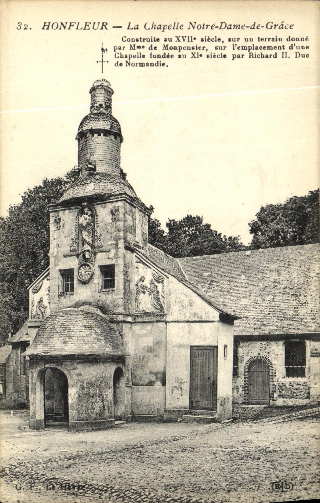 VINTAGE POSTCARD Honfleur La Chapelle Notre Dame de Grace