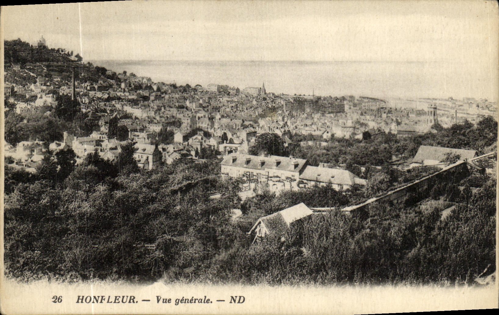 VINTAGE POSTCARD Honfleur View