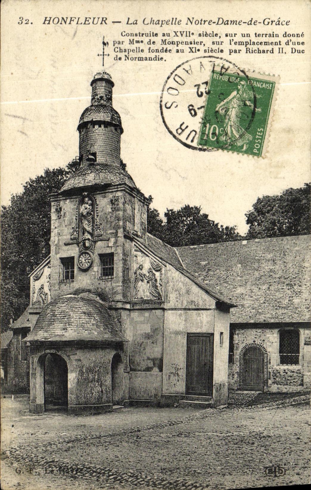 VINTAGE POSTCARD Honfleur La Chapelle Notre Dame De Grace