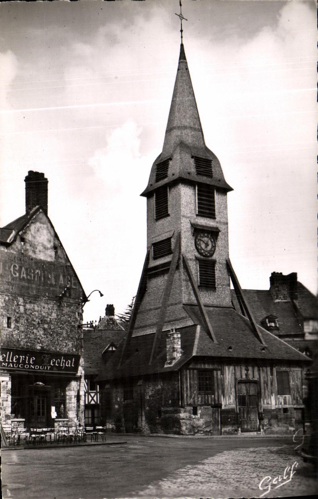 CPSM Honfleur Le Clocher St Catherine 