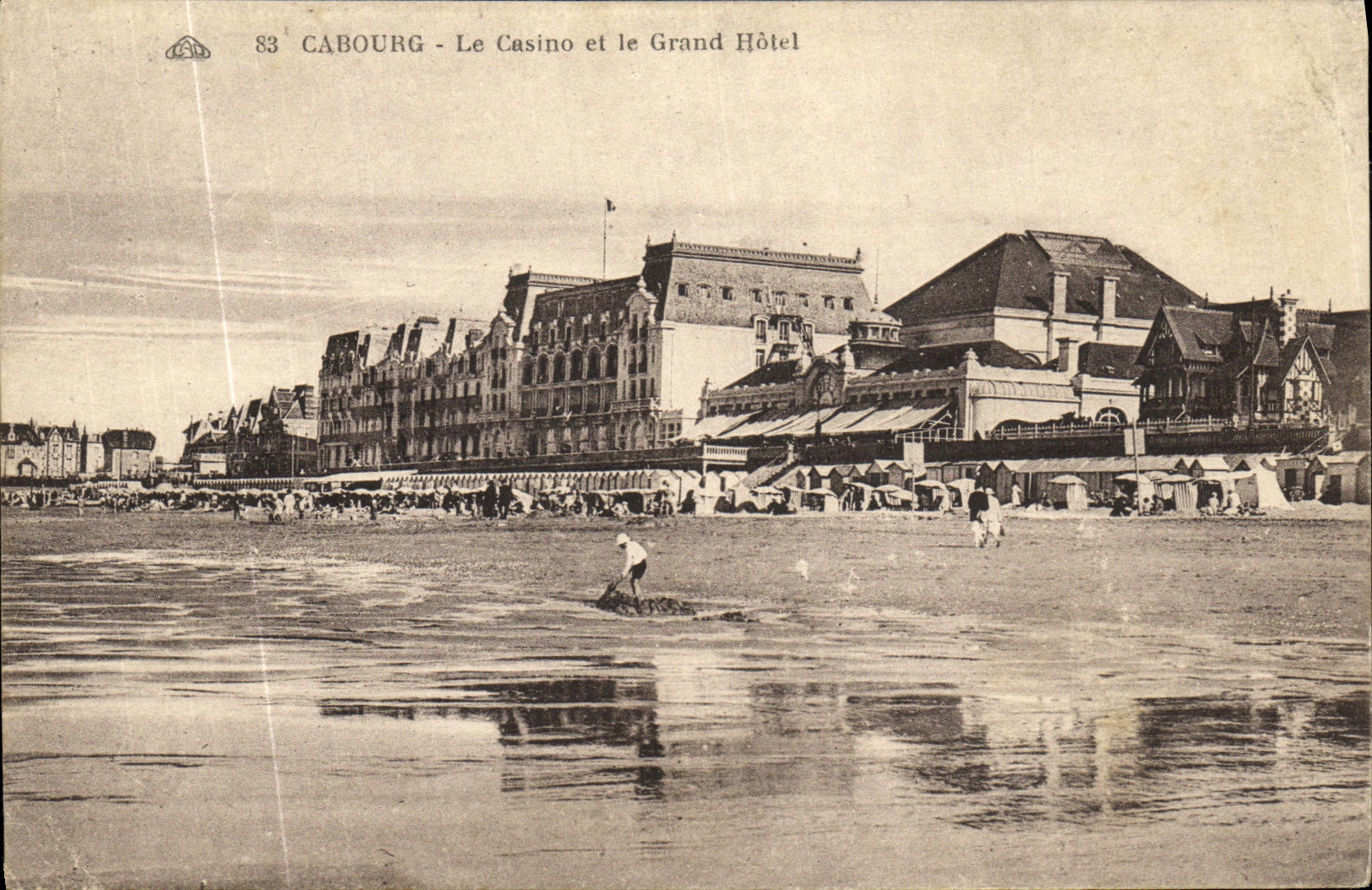 POSTAL Cabourg de la VENDIMIA el casino y el hotel grande