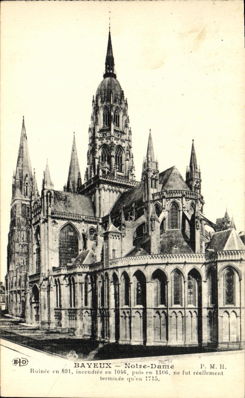 POSTAL Bayeux Notre Dame de la VENDIMIA