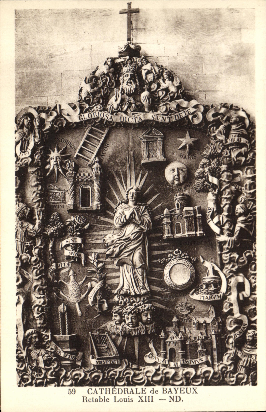 POSTAL Bayeux De Cathedrale Retable Louis XIII de la VENDIMIA