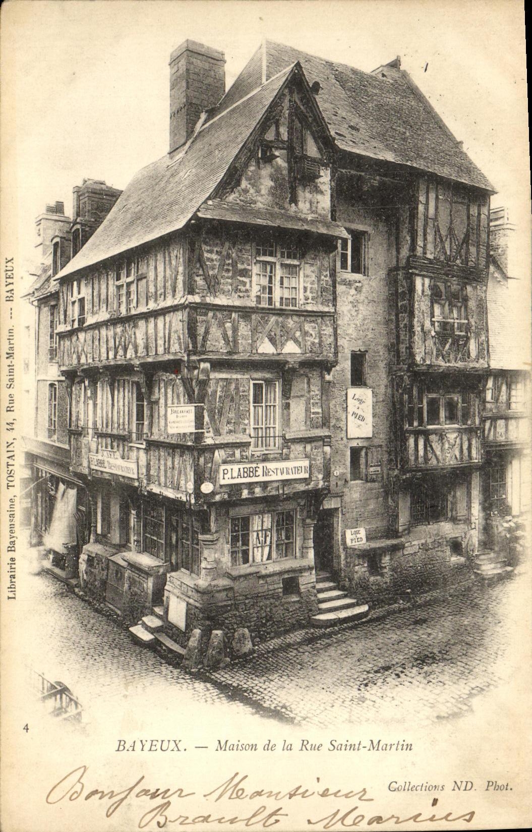 Casa de Bayeux de la POSTAL de la VENDIMIA de la calle Martin Saint