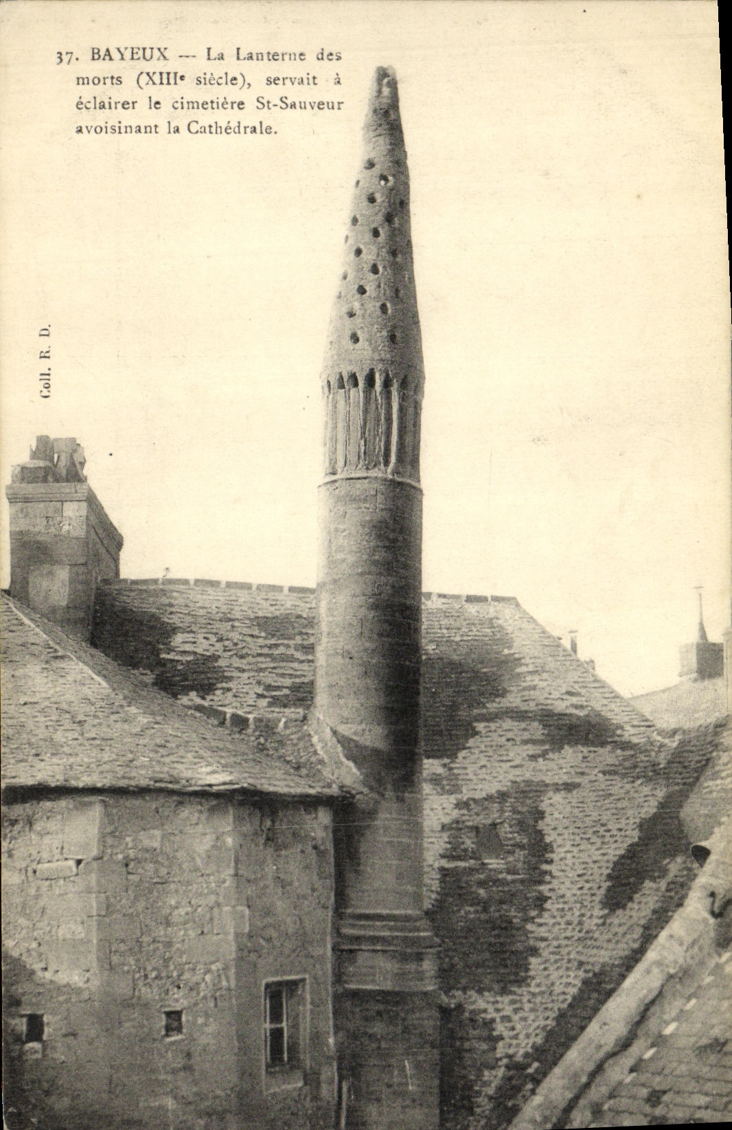 POSTAL Bayeux de la VENDIMIA la linterna de muertes