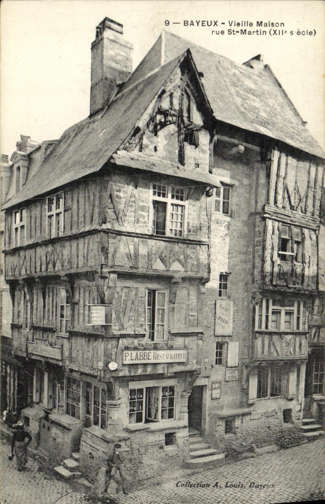 Casa del Hurdy gurdy de Bayeux de la POSTAL de la VENDIMIA