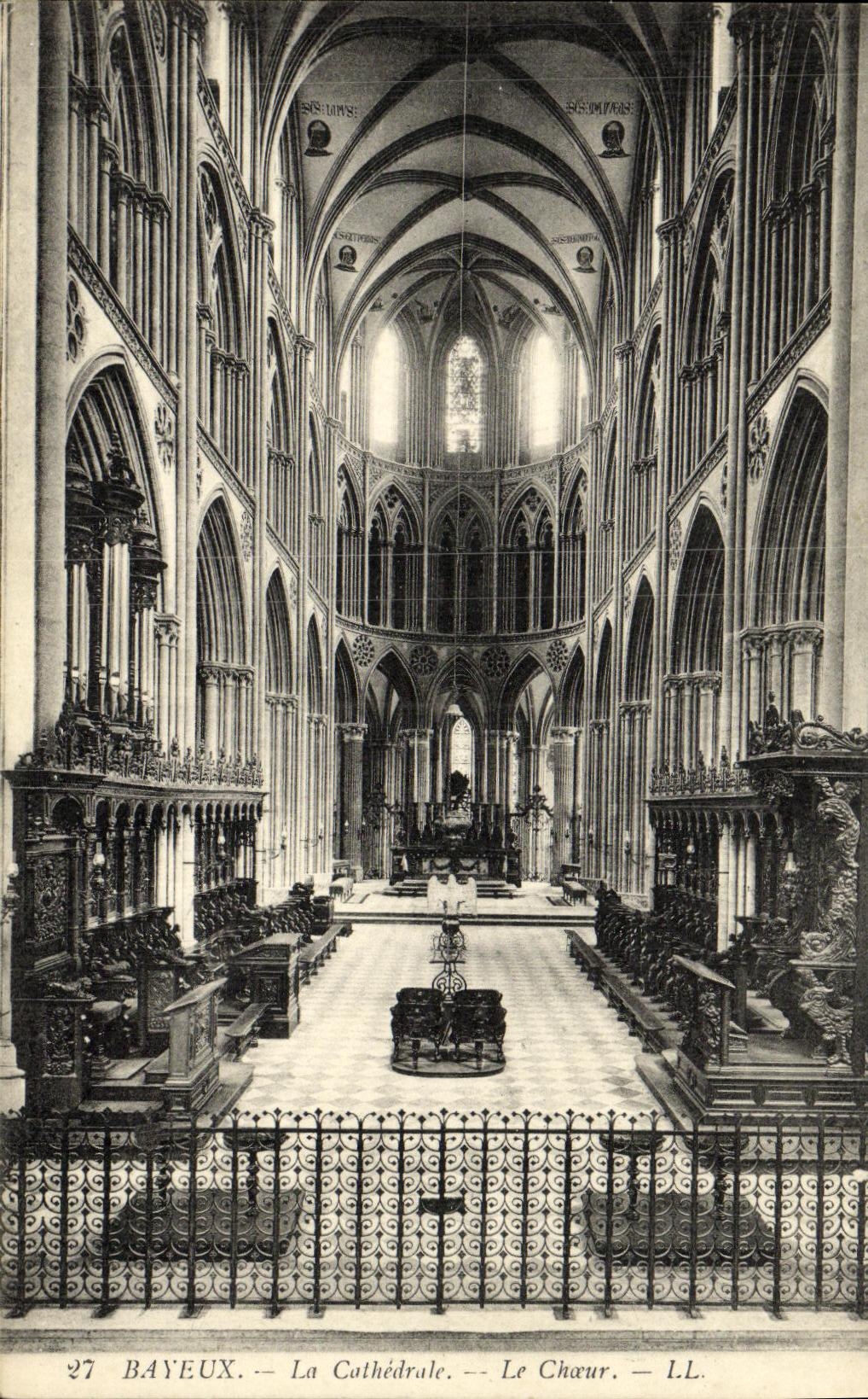 POSTAL Bayeux de la VENDIMIA el estribillo de la catedral