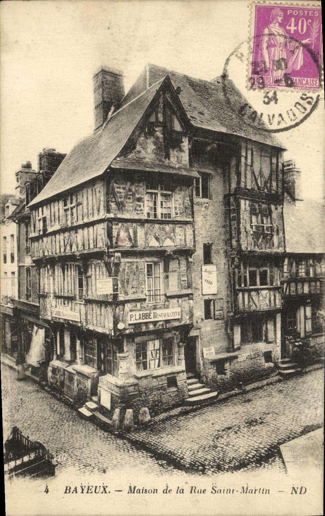 Casa de Bayeux de la POSTAL de la VENDIMIA de la calle Martin Saint