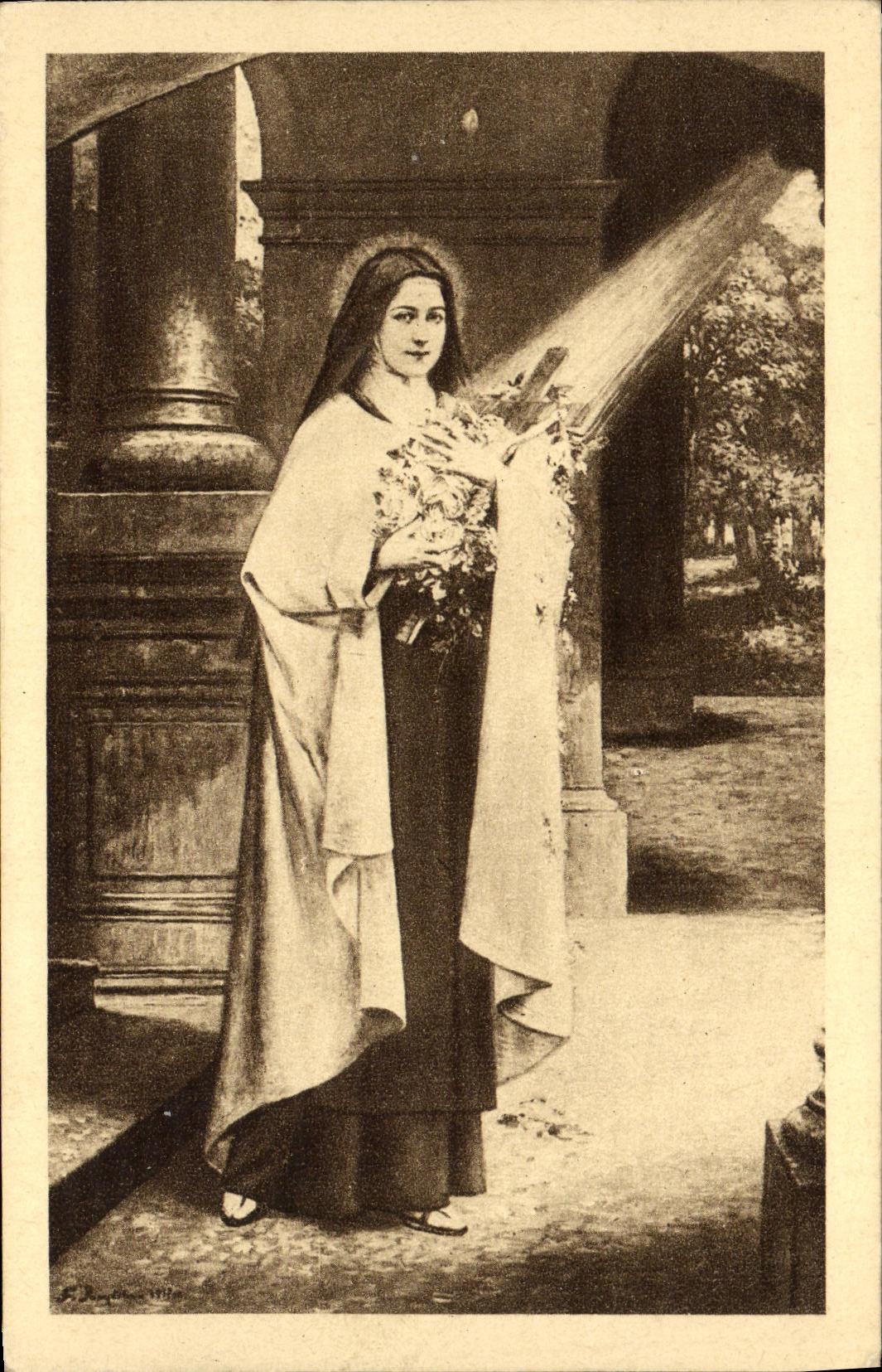 VINTAGE POSTCARD co  Therese of L Child Jesus Lisieux
