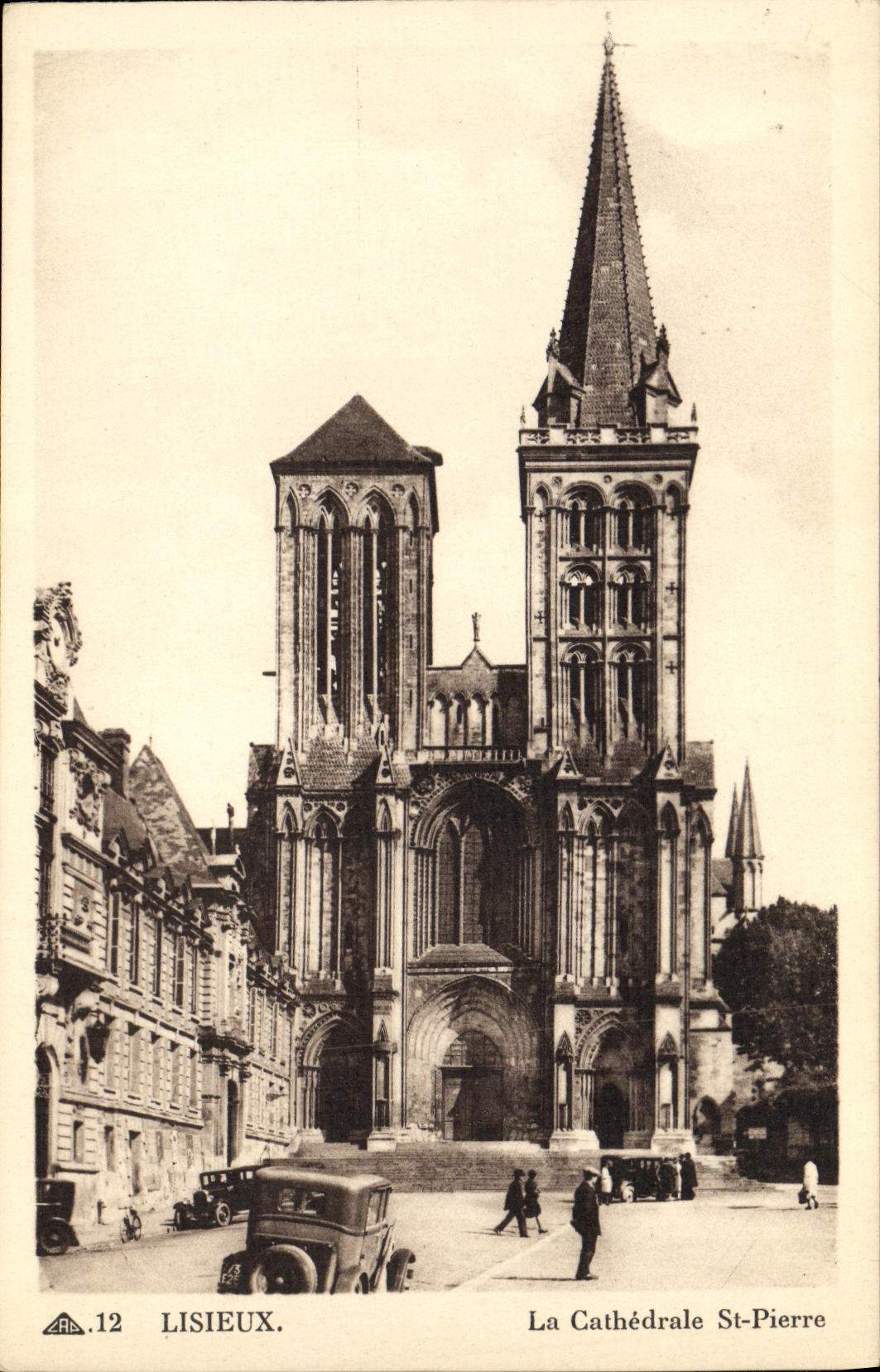 VINTAGE POSTCARD Lisieux the Cathedral St Pierre