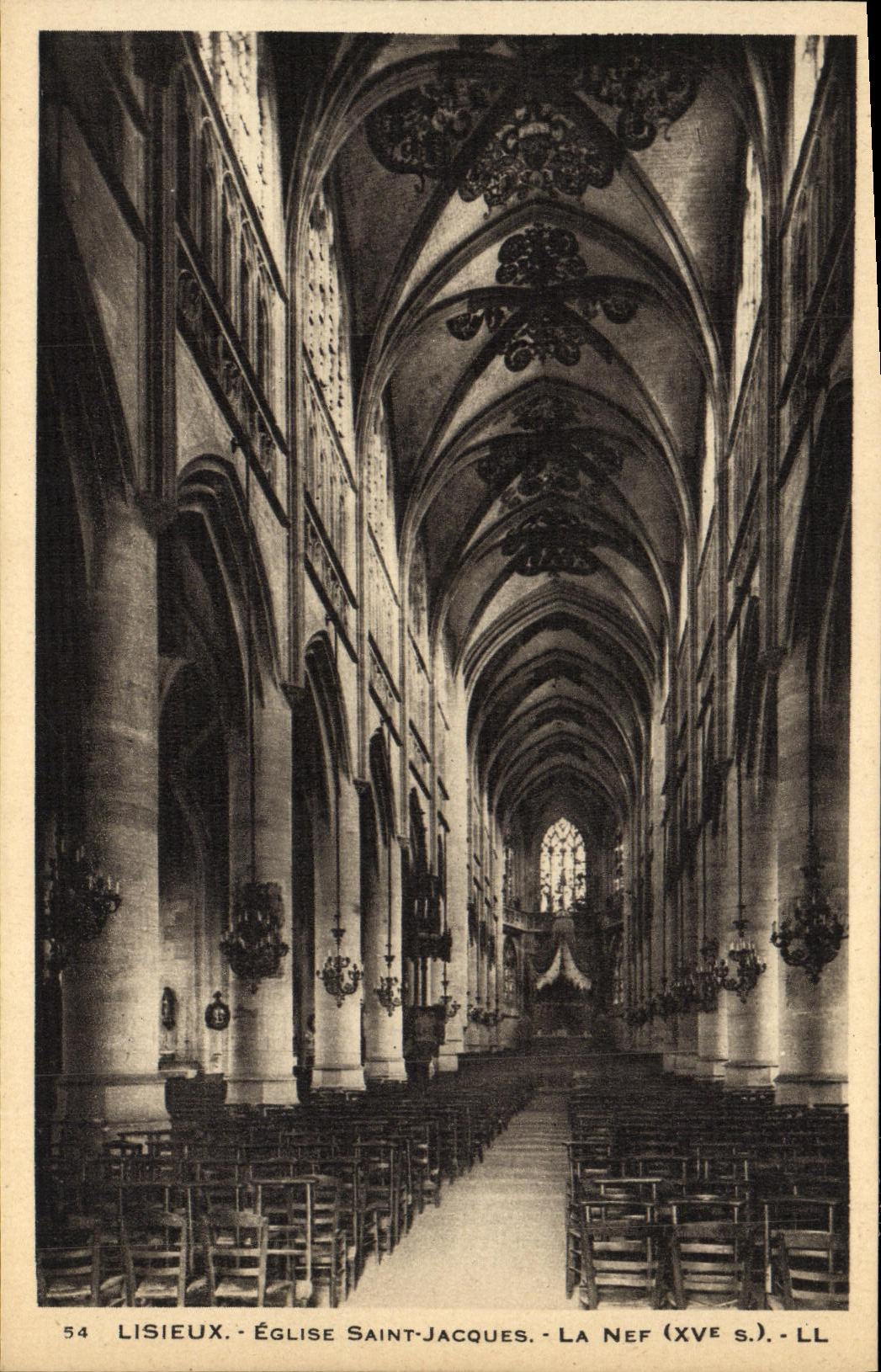 Iglesia Jacques de Lisieux de la POSTAL de la VENDIMIA Saint el cubo