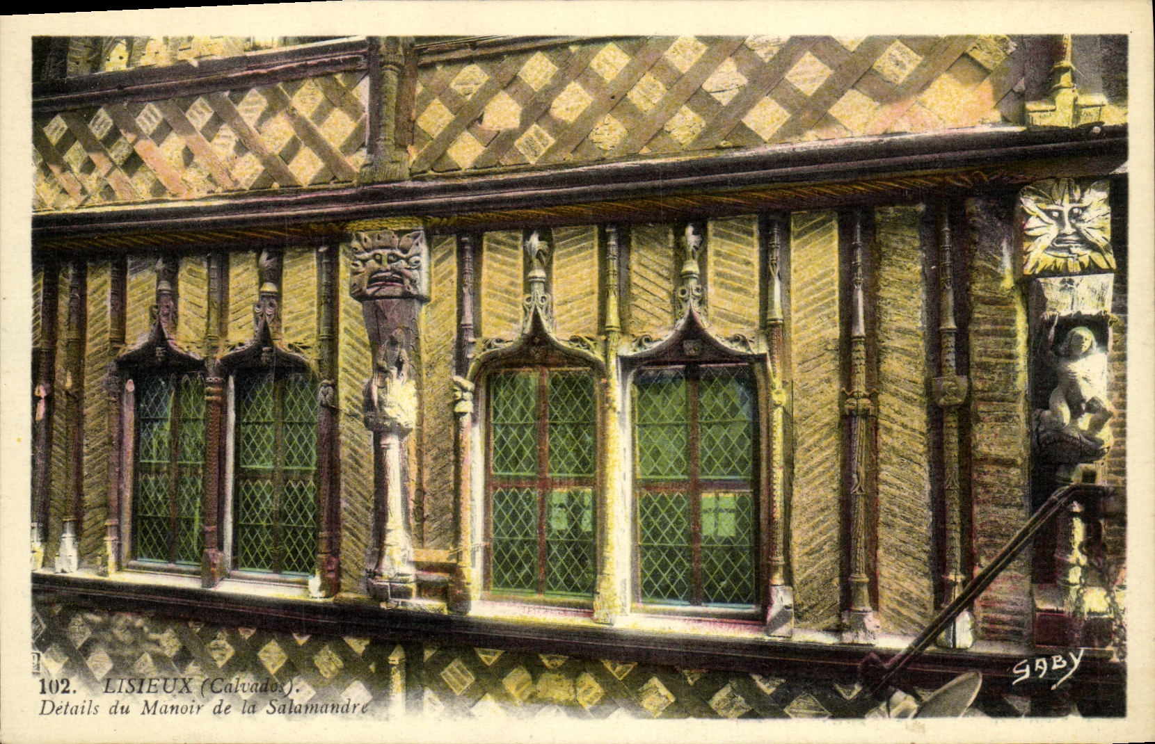 Detalles de Lisieux de la POSTAL de la VENDIMIA del senorio del Salamander