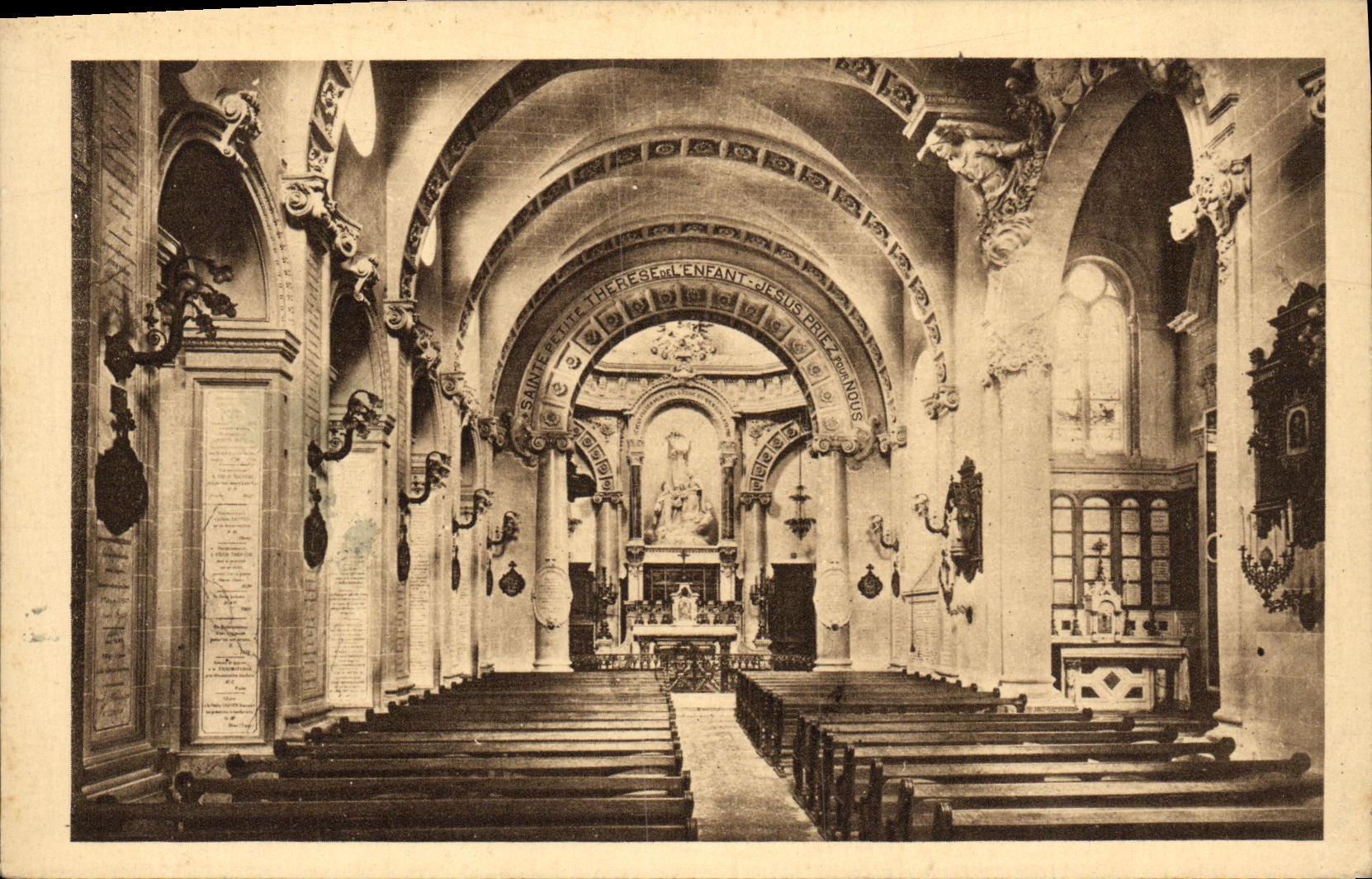 POSTAL Lisieux de la VENDIMIA La Chapelle de las monjas carmelitas