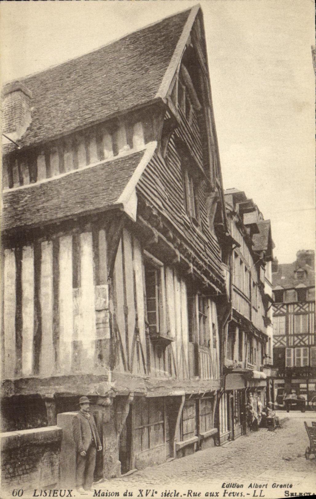 Casa de Lisieux de la POSTAL de la VENDIMIA de la decimosexto calle a las habas