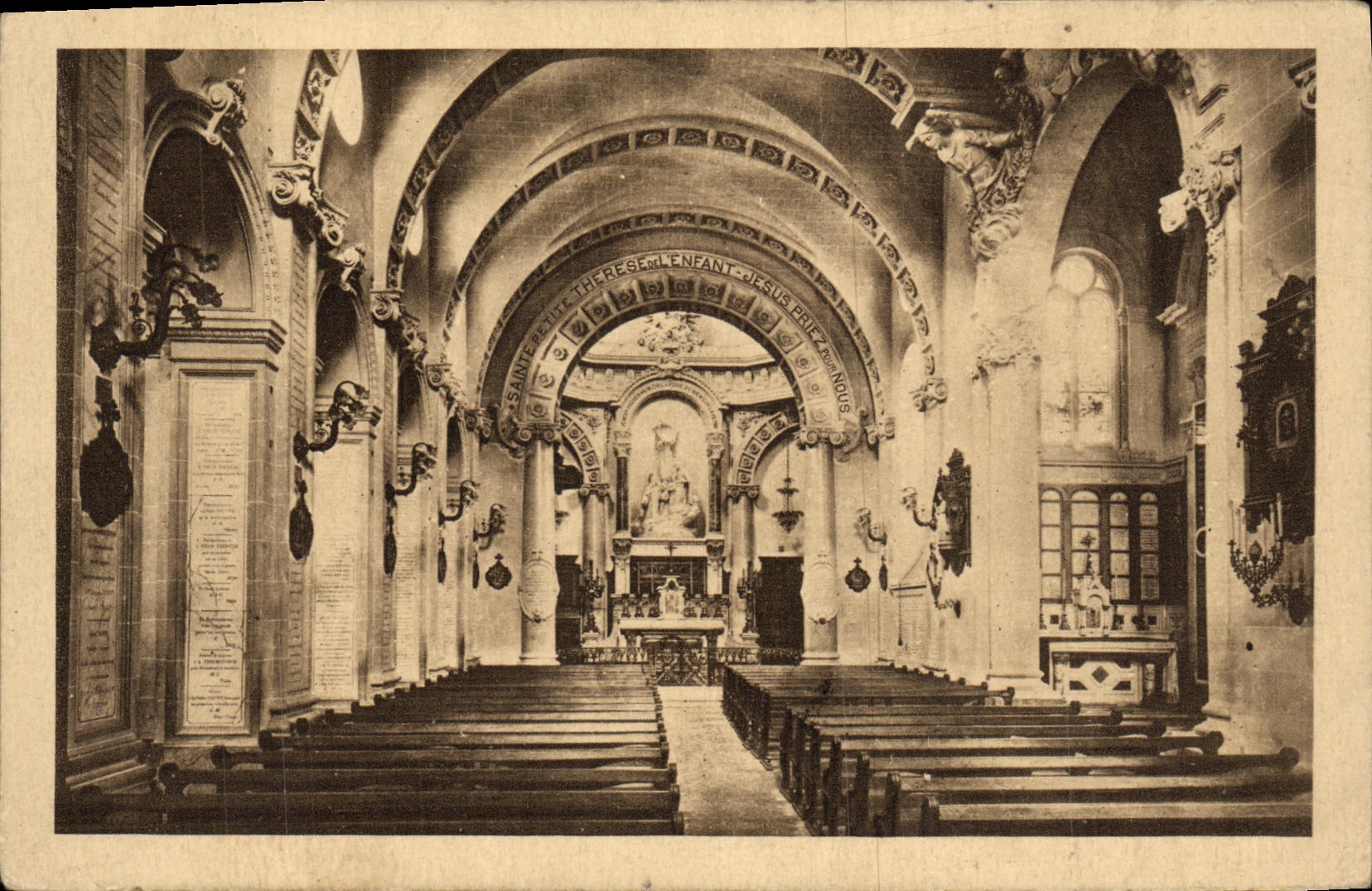 POSTAL Lisieux de la VENDIMIA La Chapelle de las monjas carmelitas de Lisieux