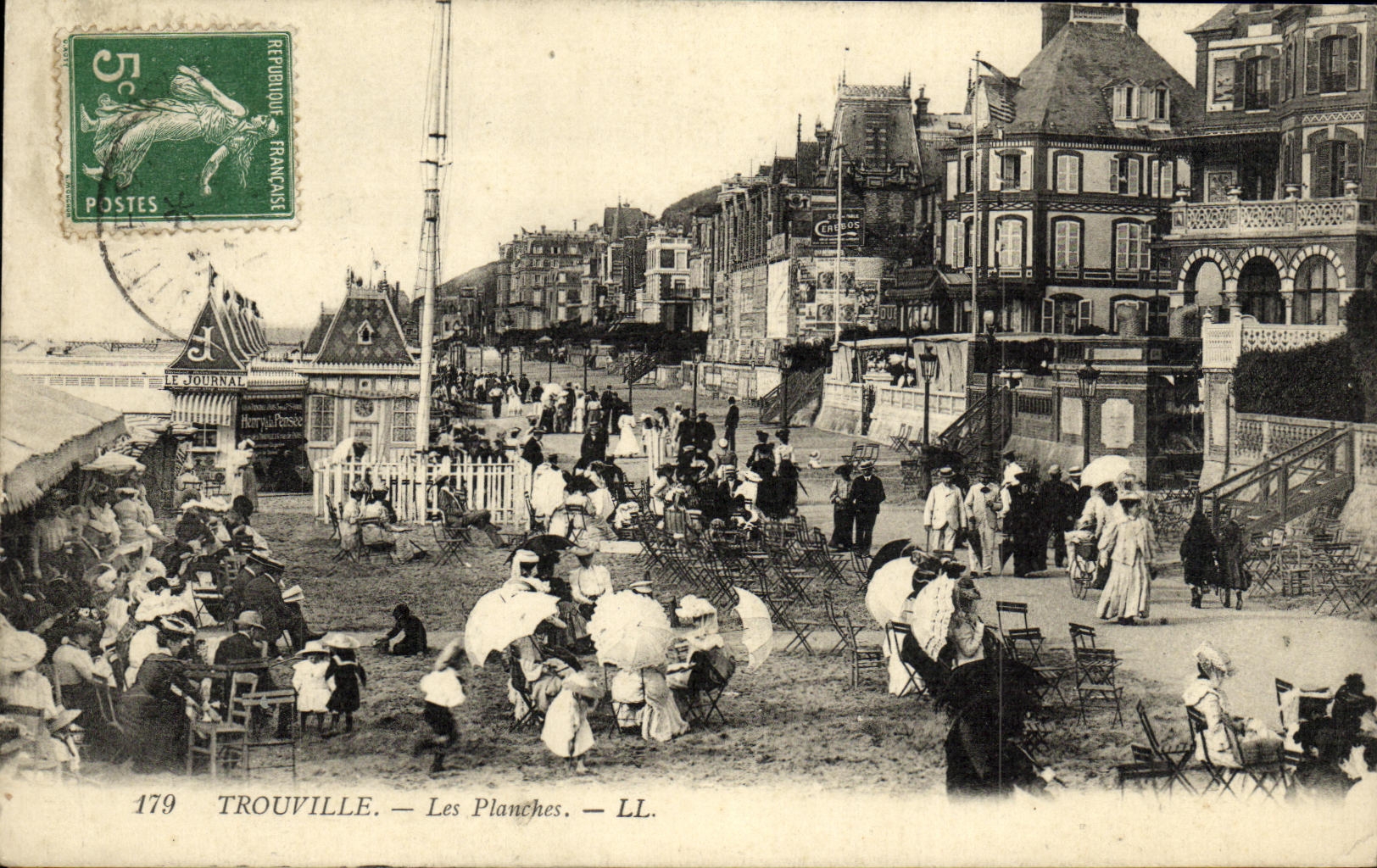 VINTAGE POSTCARD Trouville Boards