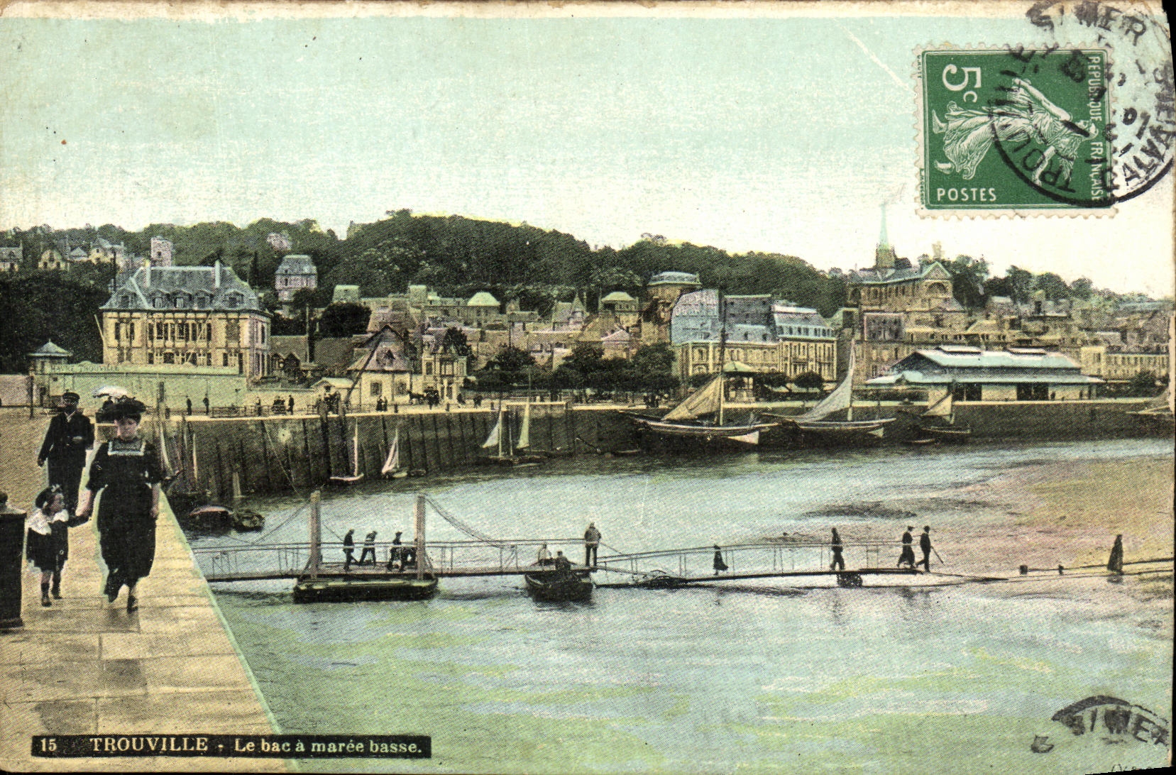 La POSTAL Trouville de la VENDIMIA la cuba tiene marea baja