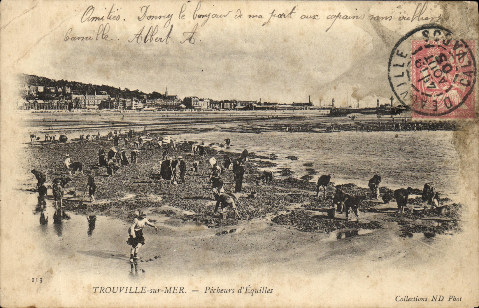 POSTAL Trouville de la VENDIMIA en los pecadores D Equilles del mar
