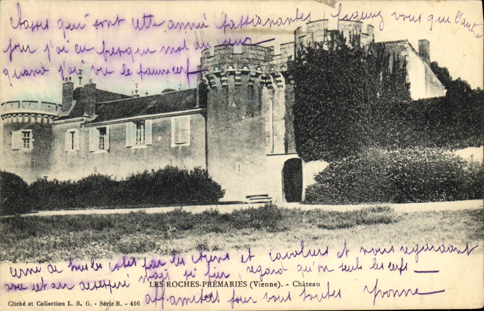 CPA Les Roches Premaries Chateau