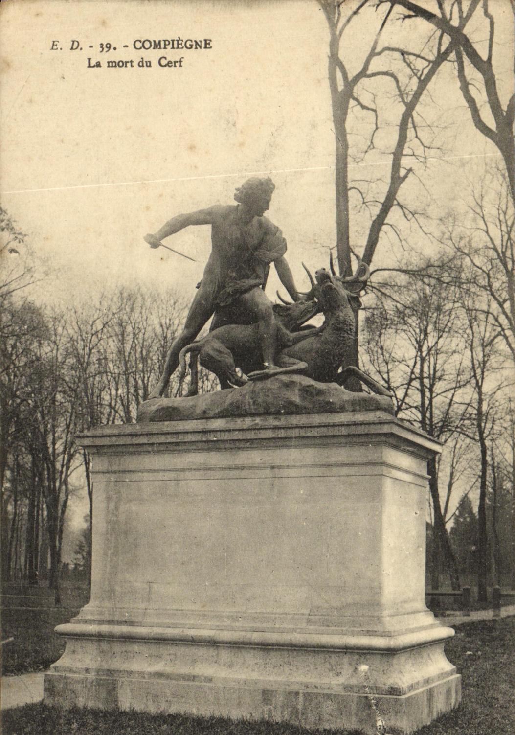 POSTAL Compiegne de la VENDIMIA la muerte del macho