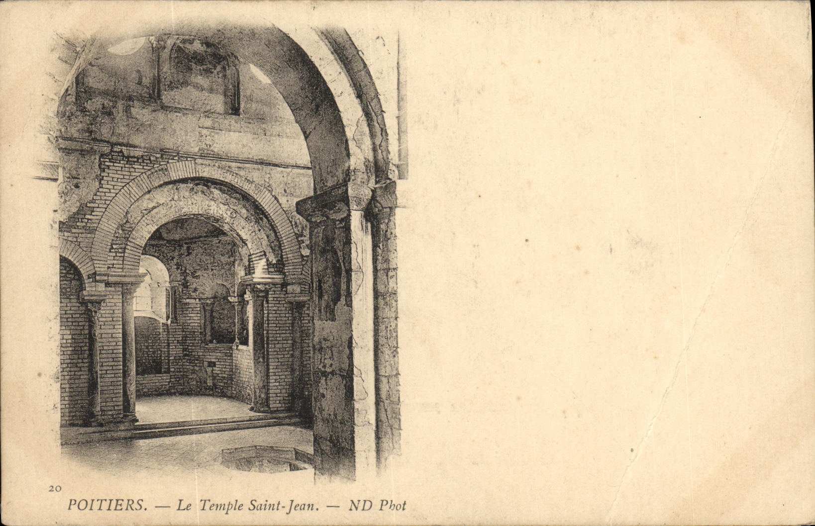 VINTAGE POSTCARD Poitiers the Holy Temple Jean
