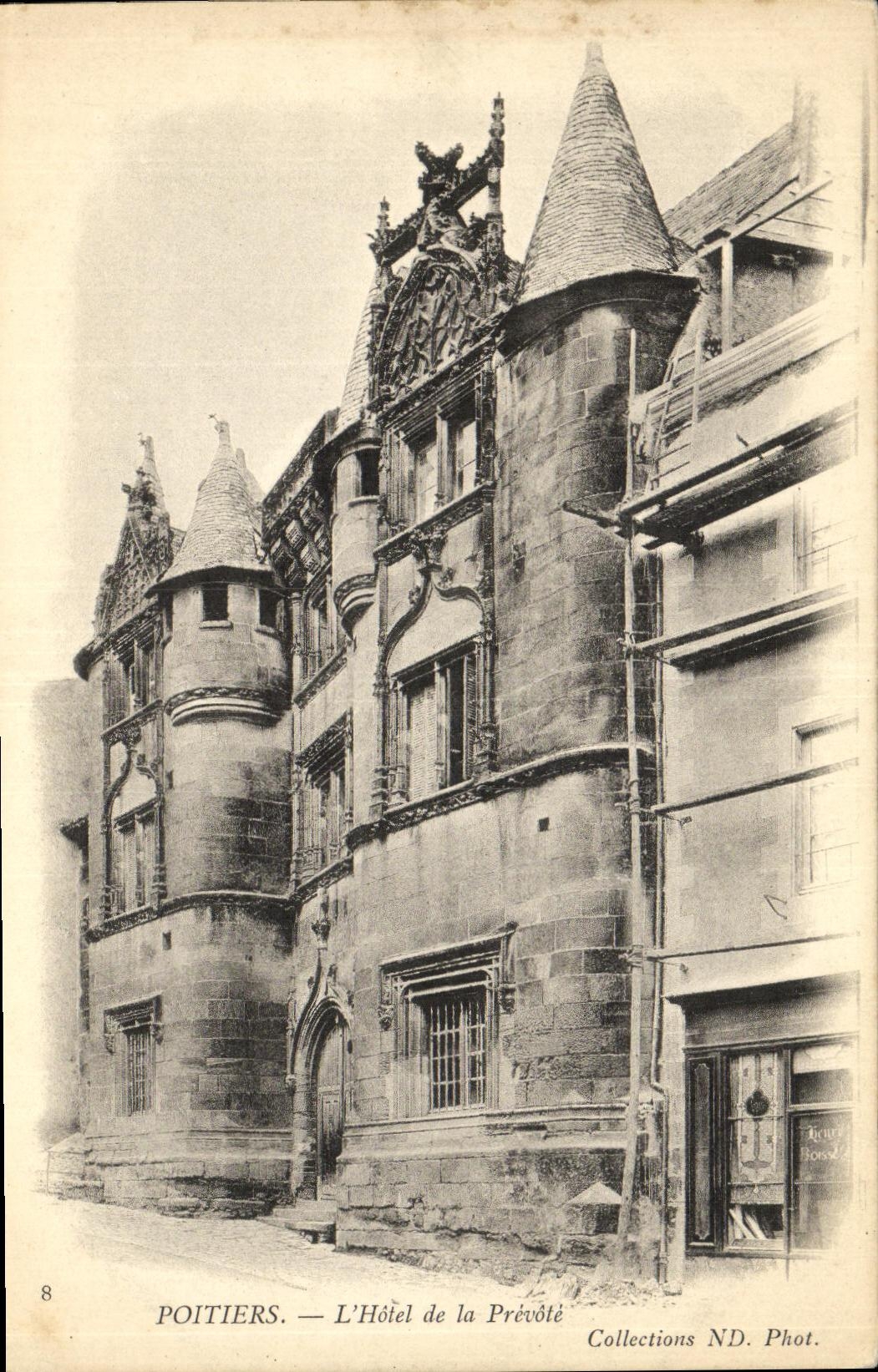 VINTAGE POSTCARD Poitiers L Hotel of Prevote