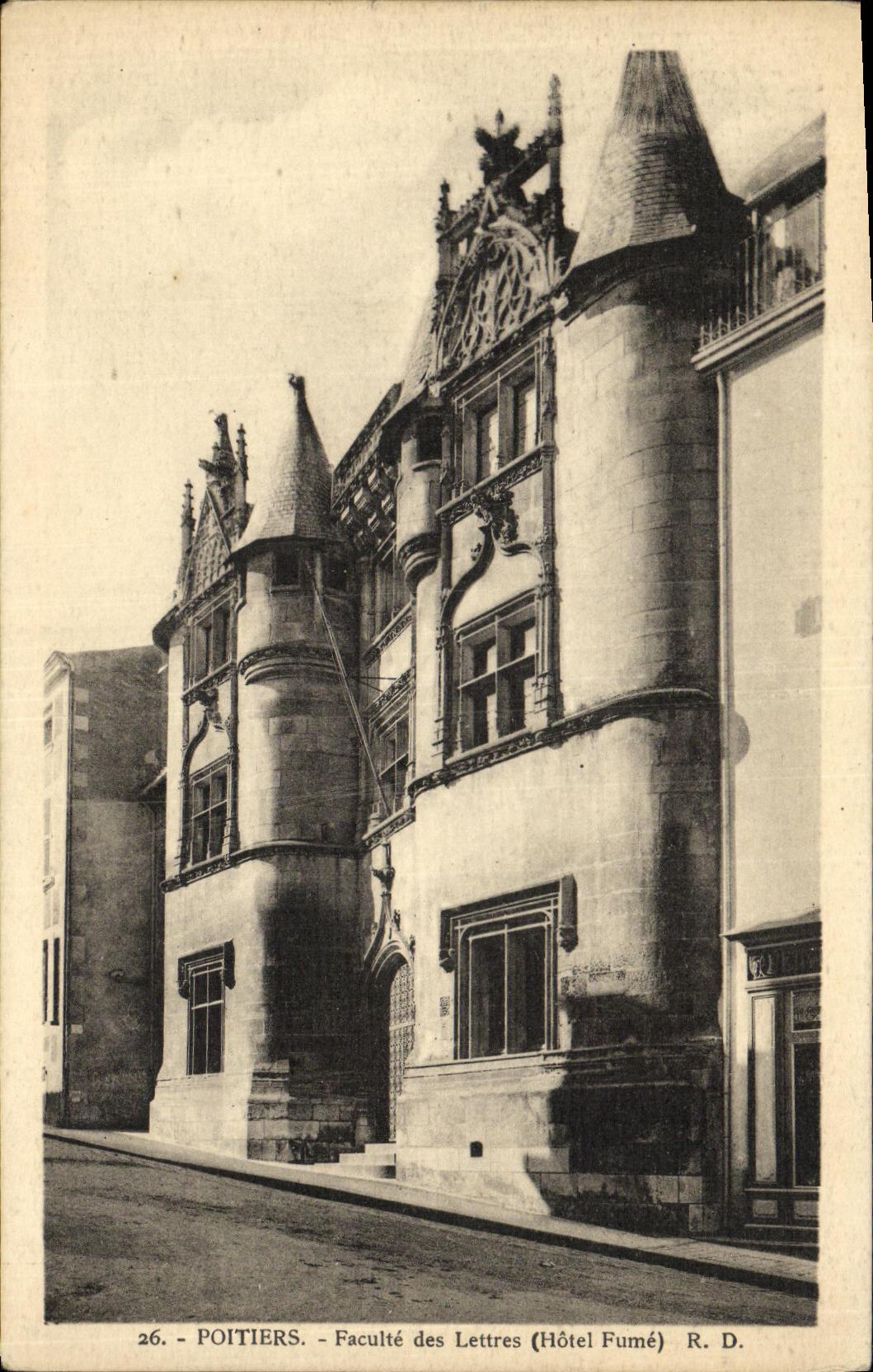 VINTAGE POSTCARD Poitiers Faculty of Arts