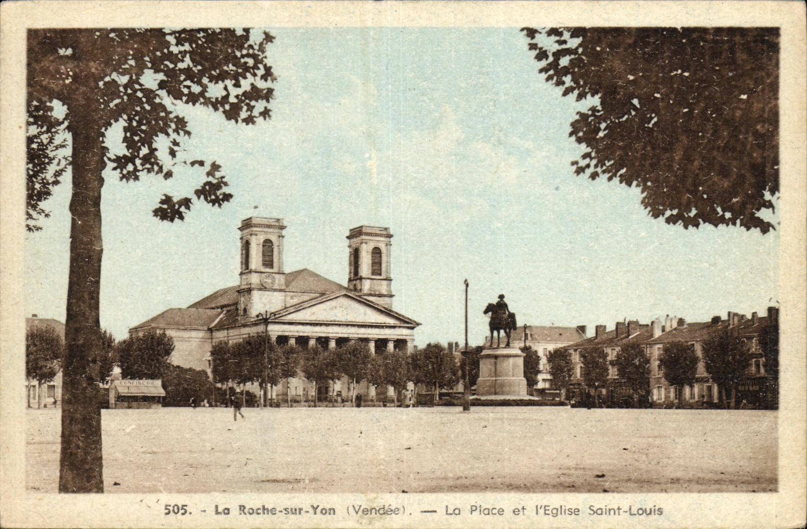 VINTAGE POSTCARD the Rock On Yon the Place and L Church Saint Louis
