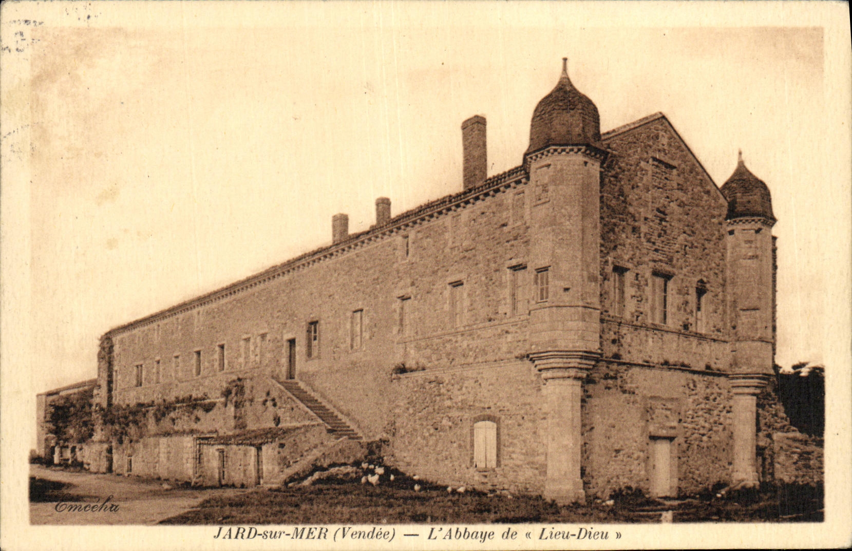 POSTAL Jard de la VENDIMIA en el mar L abadia del lugar de dios