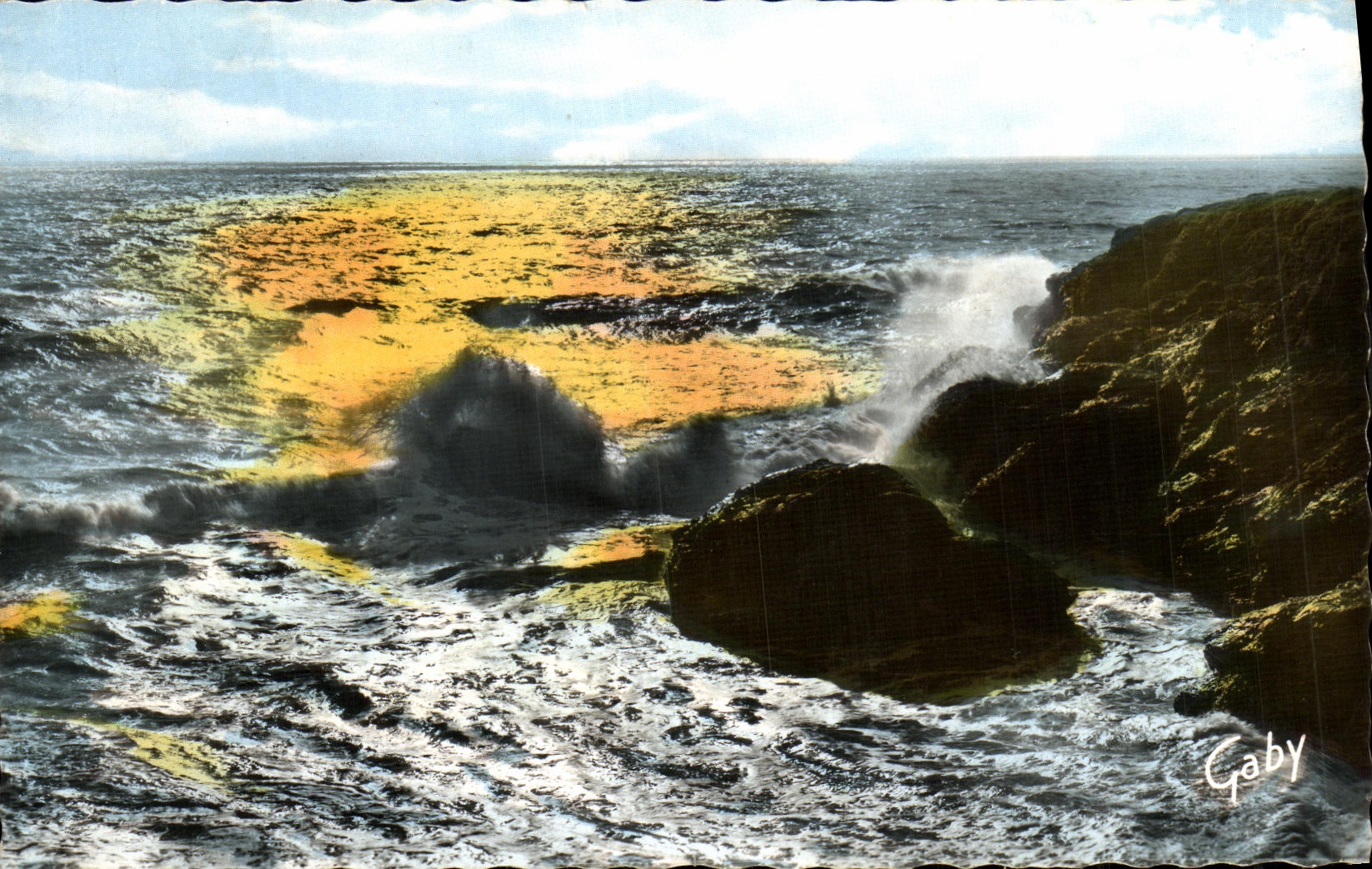 CPSM Sion en L oceano contra dia en las rocas