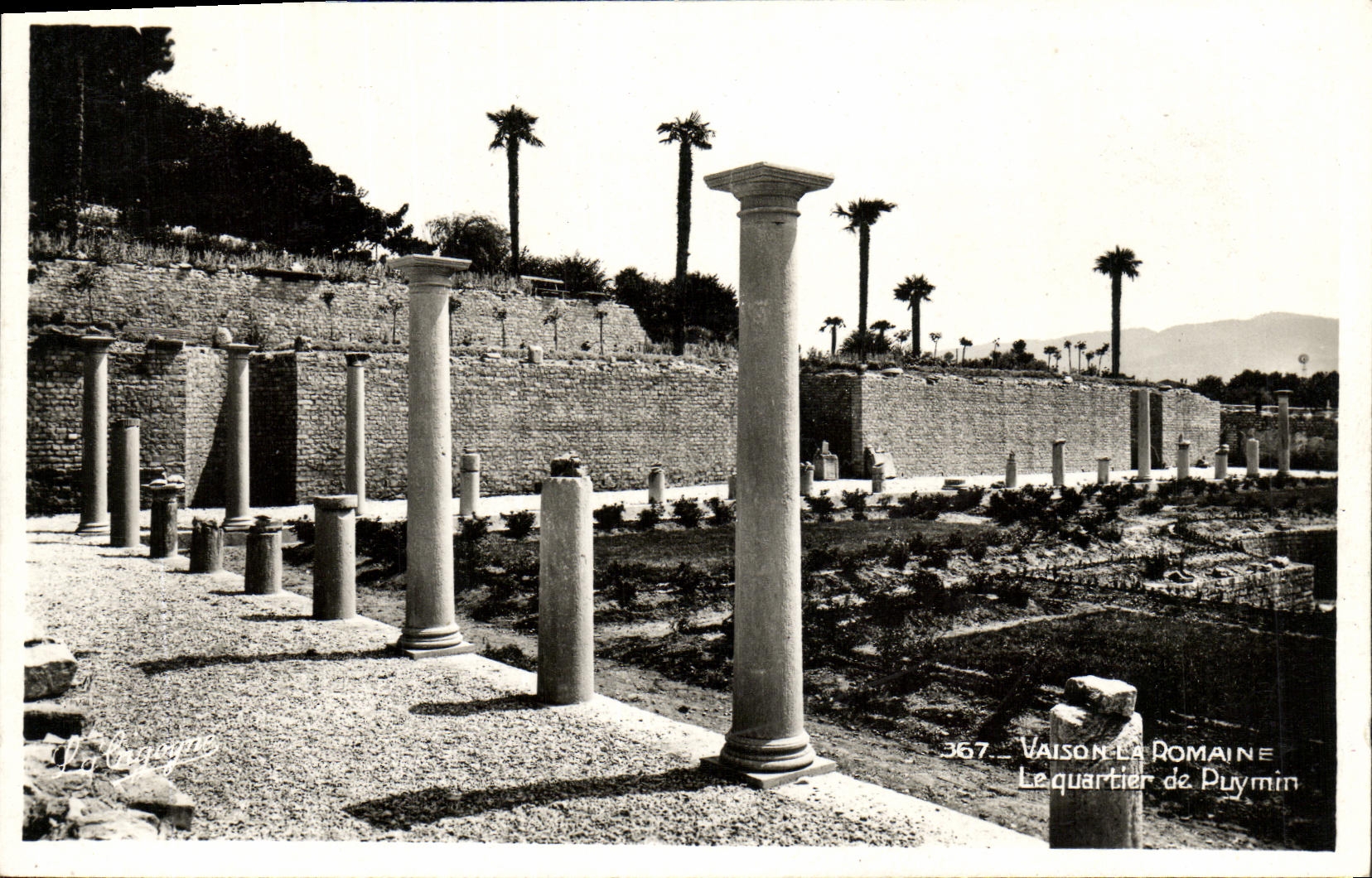 VINTAGE POSTCARD Vaison the Roman the district of Puymin