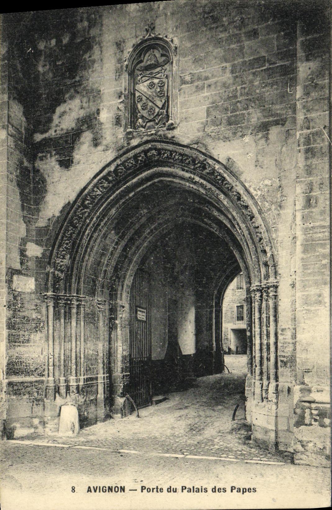 Puente de Avignon de la POSTAL de la VENDIMIA del paladar de los papas