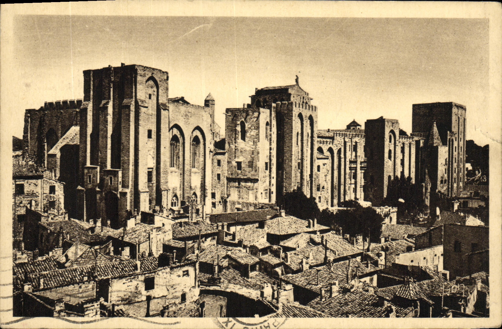 POSTAL Avignon de la VENDIMIA el paladar de los papas