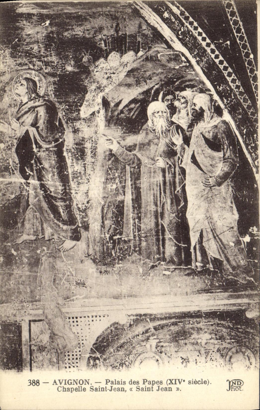 Paladar de Avignon de la POSTAL de la VENDIMIA de los papas Vault Saint Holy Jean Jean